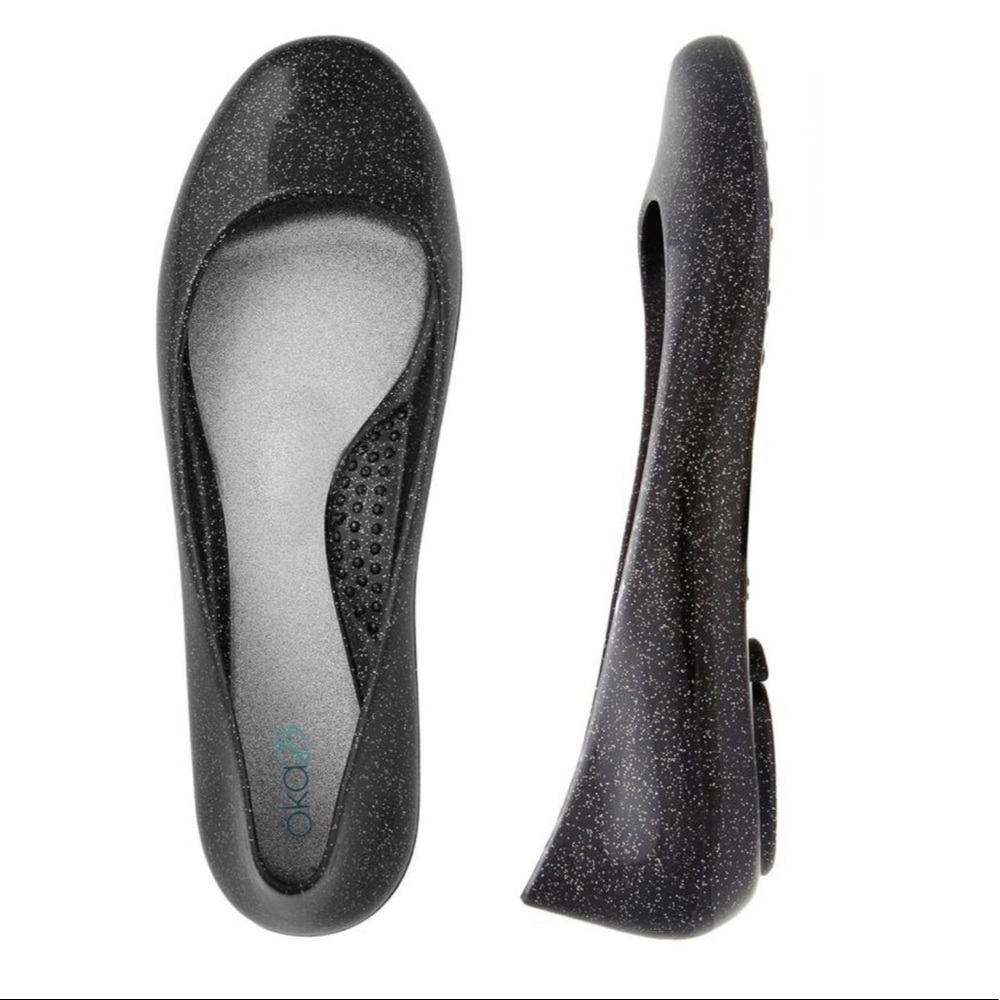 Oka B Dorothy Glitter Shiny Ballet Flat (NWT)